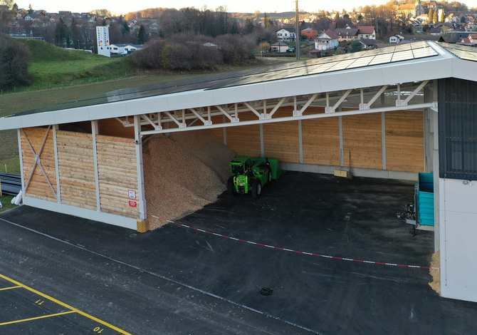 Centrale de chauffage à distance au bois à Châtel-St-Denis, Fribourg