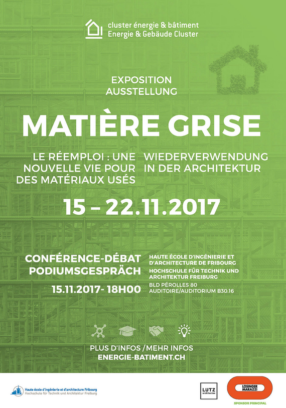 Exposition Matière grise sur le thème de la réutilisation des matériaux de construction